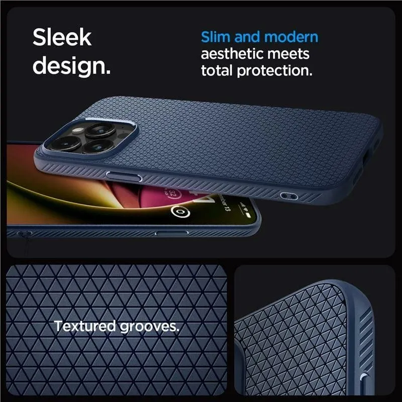 Mbështjellës Spigen Liquid Air për iPhone 15 Pro Max, Blu - 6