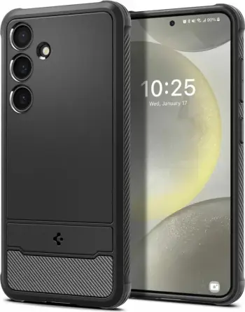 Mbështjellëse për Samsung Galaxy S24 Spigen Rugged Armor, e zezë