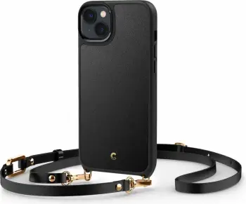 Këllëf telefoni Spigen Cyrill Classic Charm Mag MagSafe për iPhone 14 Plus, me rrip, i zi