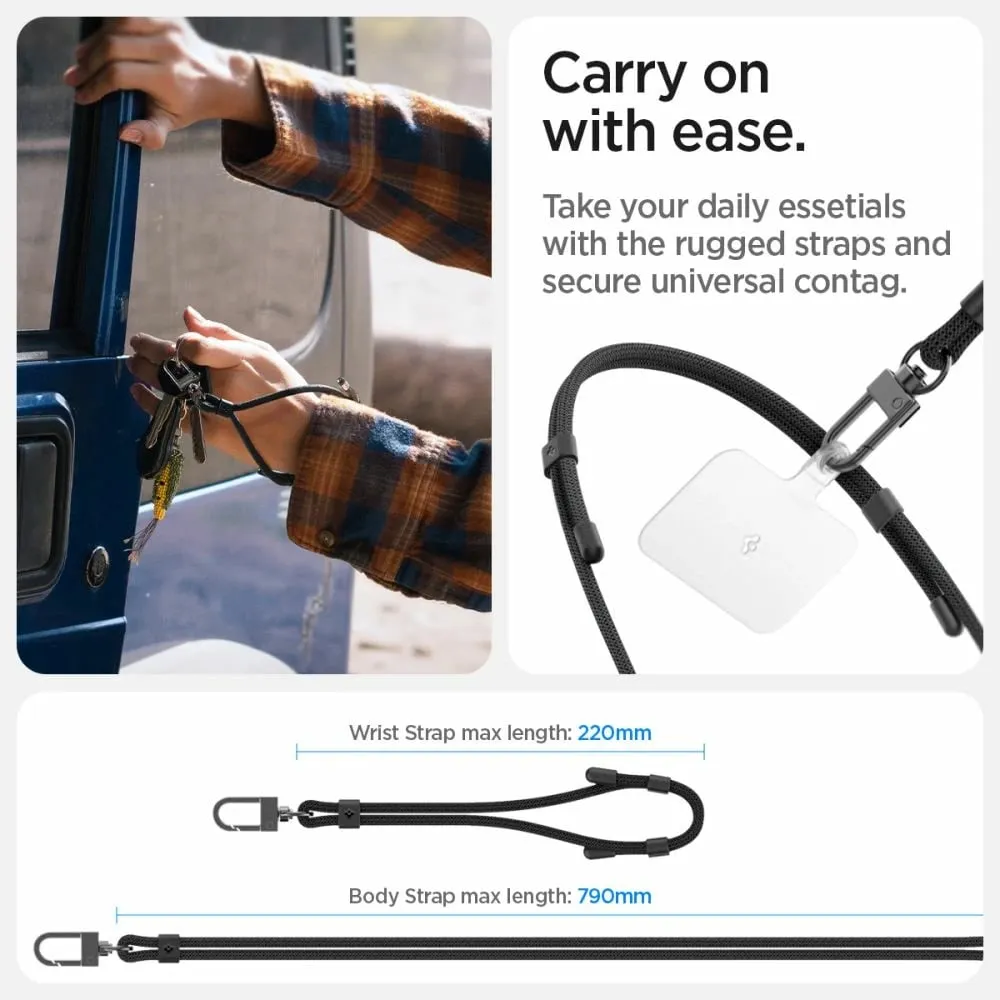 Set rripash universal Spigen, Crossbody & Wrist Strap, ConTag Pad, i zi - 14