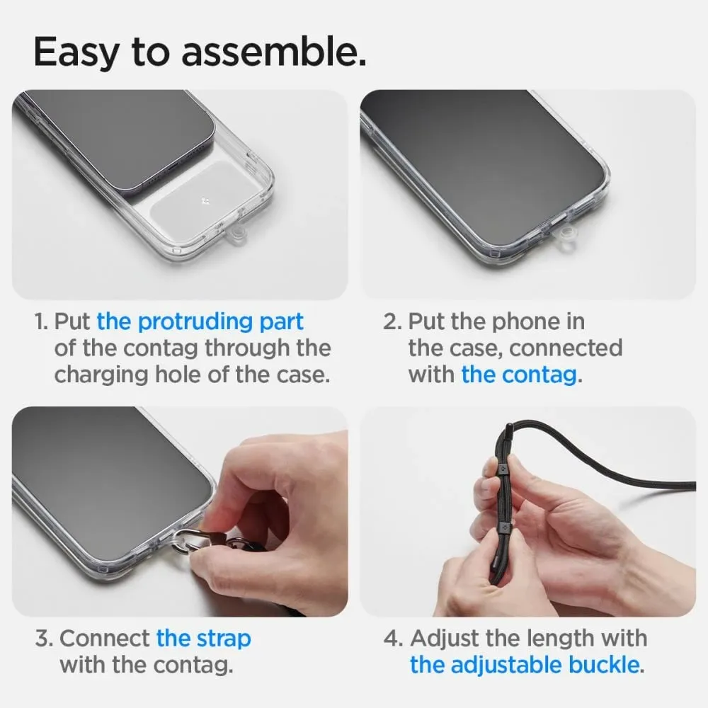 Set rripash universal Spigen, Crossbody & Wrist Strap, ConTag Pad, i zi - 15