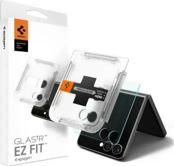Mbështjellës xhami Spigen Glas.TR EZ Fit për Samsung Galaxy Z Flip 7, transparent
