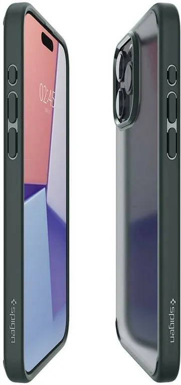 Mbështjellës për iPhone 15 Pro Spigen Ultra Hybrid, i gjelbër - 12