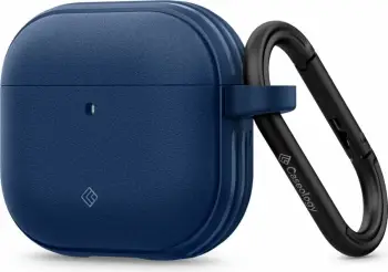 Mbështjellës Spigen Caseology Vault për AirPods 4, Kaltër me karabiner