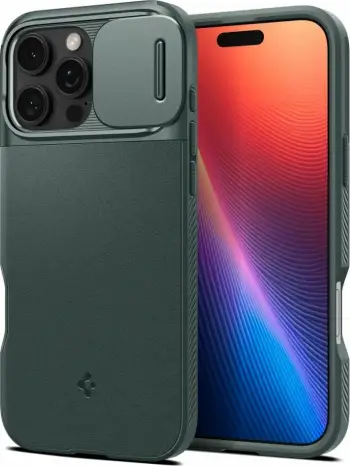 Mbështjellës Spigen Optik Armor Mag me MagSafe për iPhone 16 Pro Max, Gjelbër