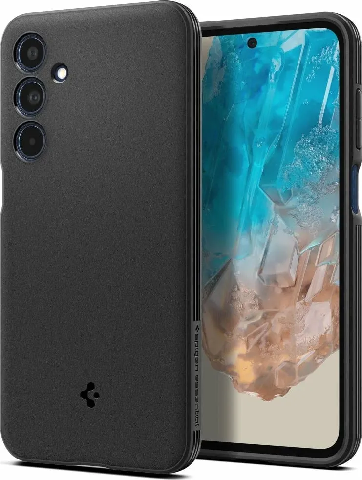 Mbulesë telefoni Spigen Essential SandBlast për Samsung Galaxy M35 5G, rezistente ndaj goditjeve, e zezë - 1