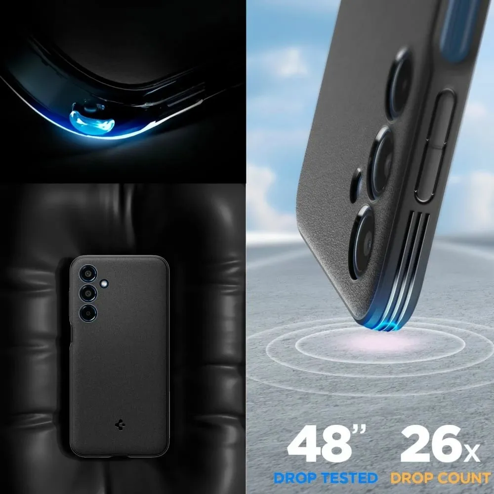 Mbulesë telefoni Spigen Essential SandBlast për Samsung Galaxy M35 5G, rezistente ndaj goditjeve, e zezë - 3