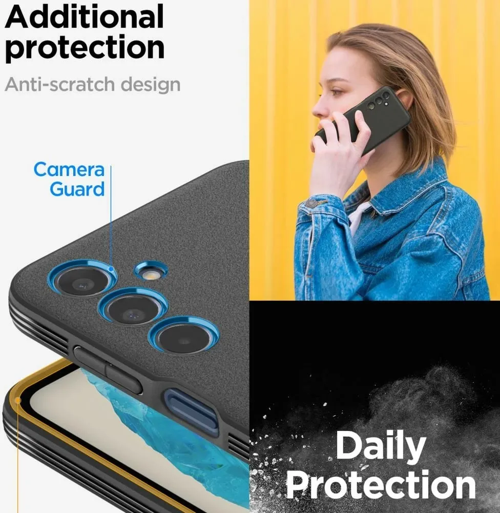 Mbulesë telefoni Spigen Essential SandBlast për Samsung Galaxy M35 5G, rezistente ndaj goditjeve, e zezë - 4