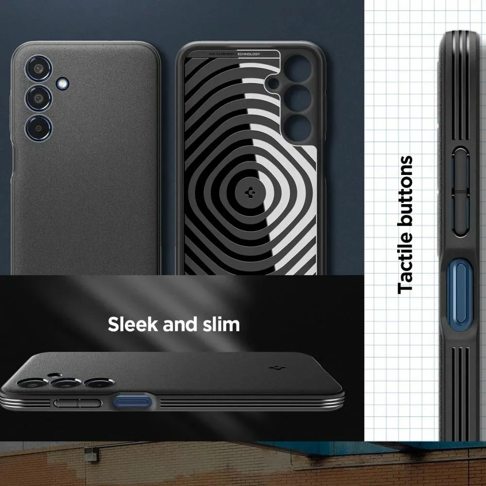 Mbulesë telefoni Spigen Essential SandBlast për Samsung Galaxy M35 5G, rezistente ndaj goditjeve, e zezë - 6