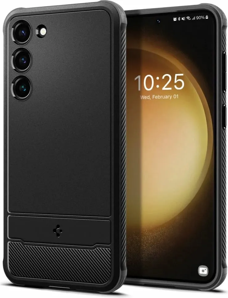 Mbështjellëse për Samsung Galaxy S23 Spigen Rugged Armor, e zezë - 1