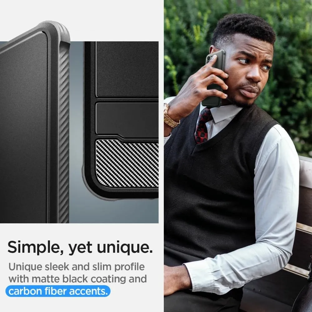 Mbështjellëse për Samsung Galaxy S23 Spigen Rugged Armor, e zezë - 13
