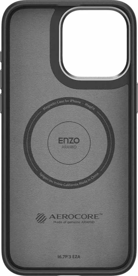 Mbështjellës Spigen Enzo Aramid Mag me MagSafe për iPhone 15 Pro Max, e zezë - 4
