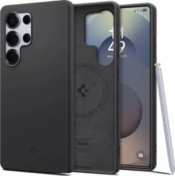 Mbështjellës Spigen Silicone Fit Mag për Samsung Galaxy S25 Ultra, i zi