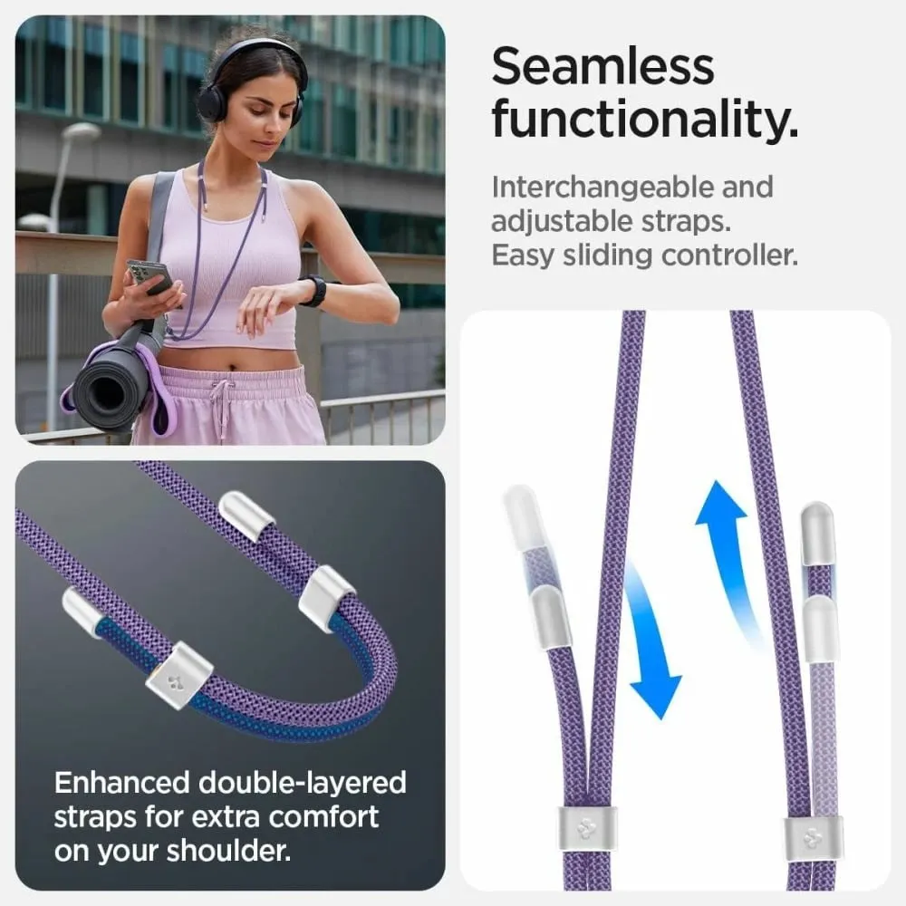 Set litarësh universal Spigen me rrip për trup dhe dorë, vjollcë - 4