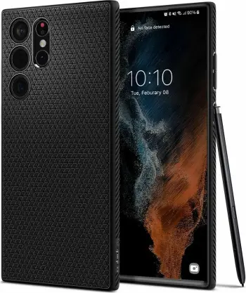 Mbështjellëse për Samsung Galaxy S22 Ultra Spigen Liquid Air, e zezë