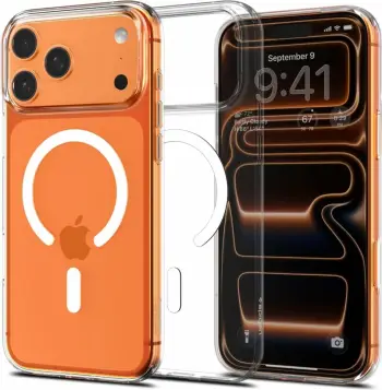 Mbështjellës Spigen Liquid Crystal MagSafe për iPhone 17 Pro Max, Transparent dhe Bardhë