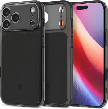 Mbulesë telefoni Spigen Ultra Hybrid T MagSafe, për iPhone 17 Pro Max, transparente, e zezë matte