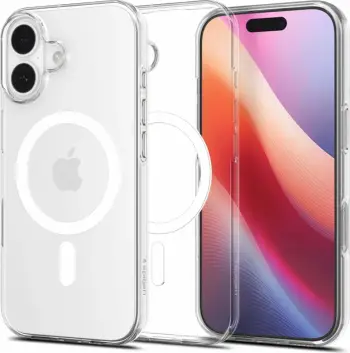 Këllëf telefoni Spigen Liquid Crystal MagSafe, për iPhone 17 Pro, transparent, i bardhë