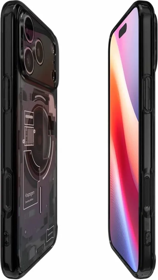 Mbështjellës Spigen Ultra Hybrid MagSafe për iPhone 17 Pro, Zero One, i zi - 3