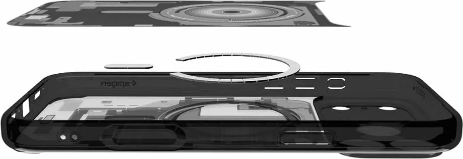 Mbështjellës Spigen Ultra Hybrid MagSafe për iPhone 17 Pro, Zero One, i zi - 4