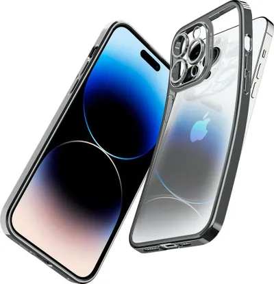 Mbulesë telefoni Spigen Optik Crystal, për iPhone 14 Pro Max, transparente, gri krom - 2