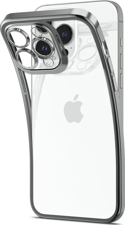 Mbulesë telefoni Spigen Optik Crystal, për iPhone 14 Pro Max, transparente, gri krom - 4