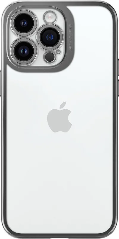 Mbulesë telefoni Spigen Optik Crystal, për iPhone 14 Pro Max, transparente, gri krom - 5