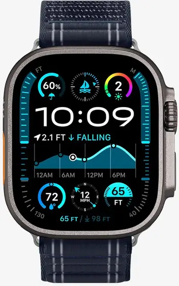Rrip ore Spigen Fabric Band, për Apple Watch 49mm 46mm 45mm 44mm, najloni, blu navy
