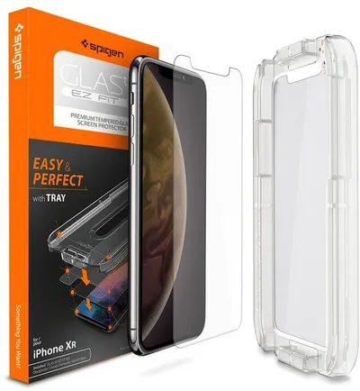 Xham mbrojtës Spigen Glas.tR EZ Fit për Apple iPhone XR - 1