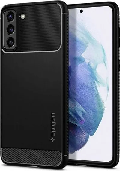 Mbrojtëse Spigen Rugged Armor, për Samsung S21, e zezë mat - 1