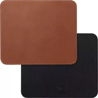 Mouse pad Spigen LD301, PU lëkurë, bazë gome kundër rrëshqitjes, kafe - 2