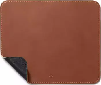 Mouse pad Spigen LD301, PU lëkurë, bazë gome kundër rrëshqitjes, kafe