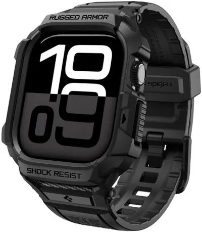 Kopertinë Spigen Rugged Armor Pro 2 për Apple Watch 11 42mm, matte, e zezë - 1
