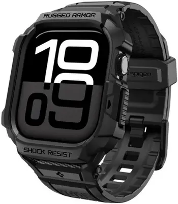 Kopertinë Spigen Rugged Armor Pro 2 për Apple Watch 11 42mm, matte, e zezë