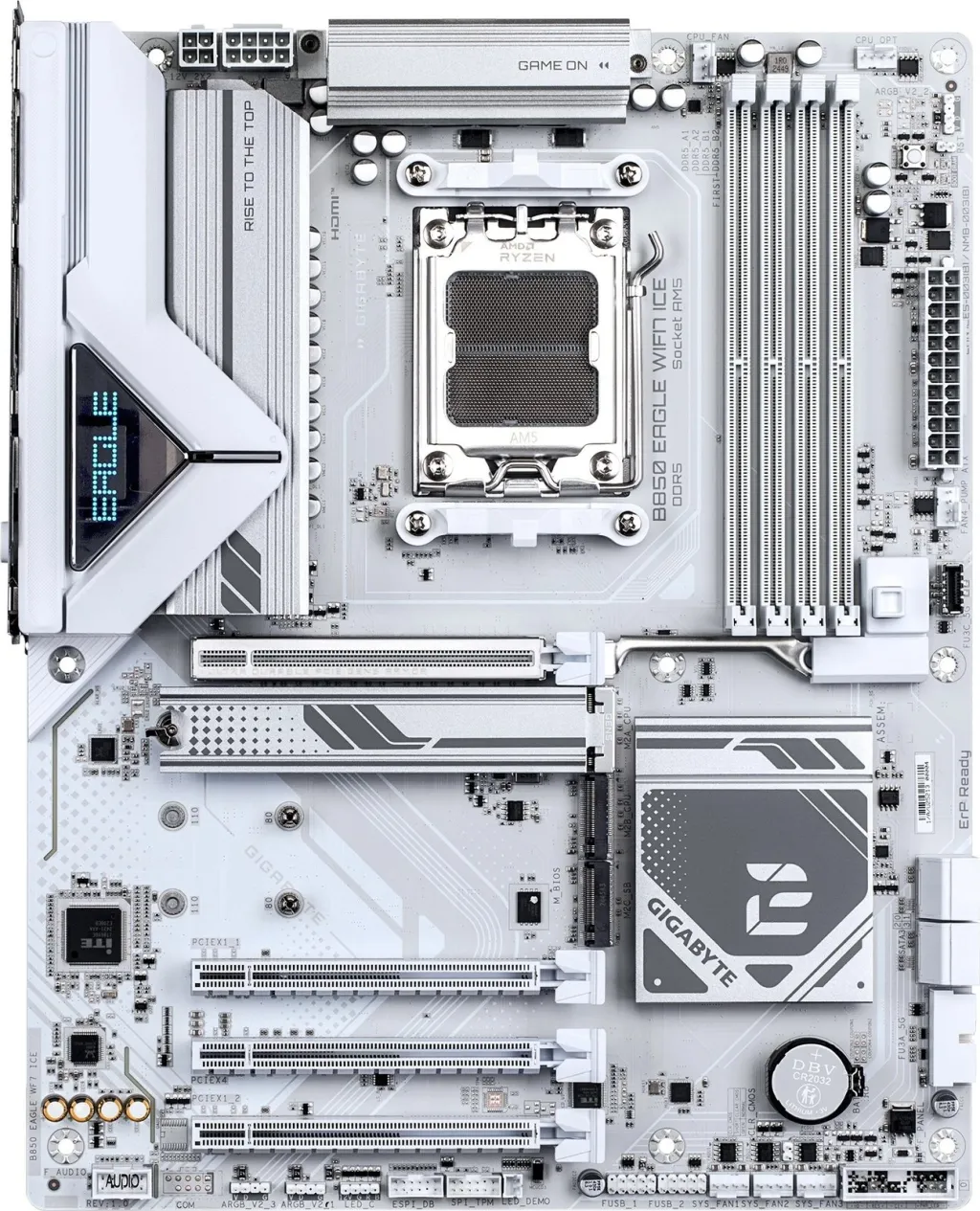 Pllakë amë Gigabyte B850 EAGLE WIFI7 ICE, Socket AM5, DDR5, PCIe 5.0, WIFI 7, e bardhë - 2