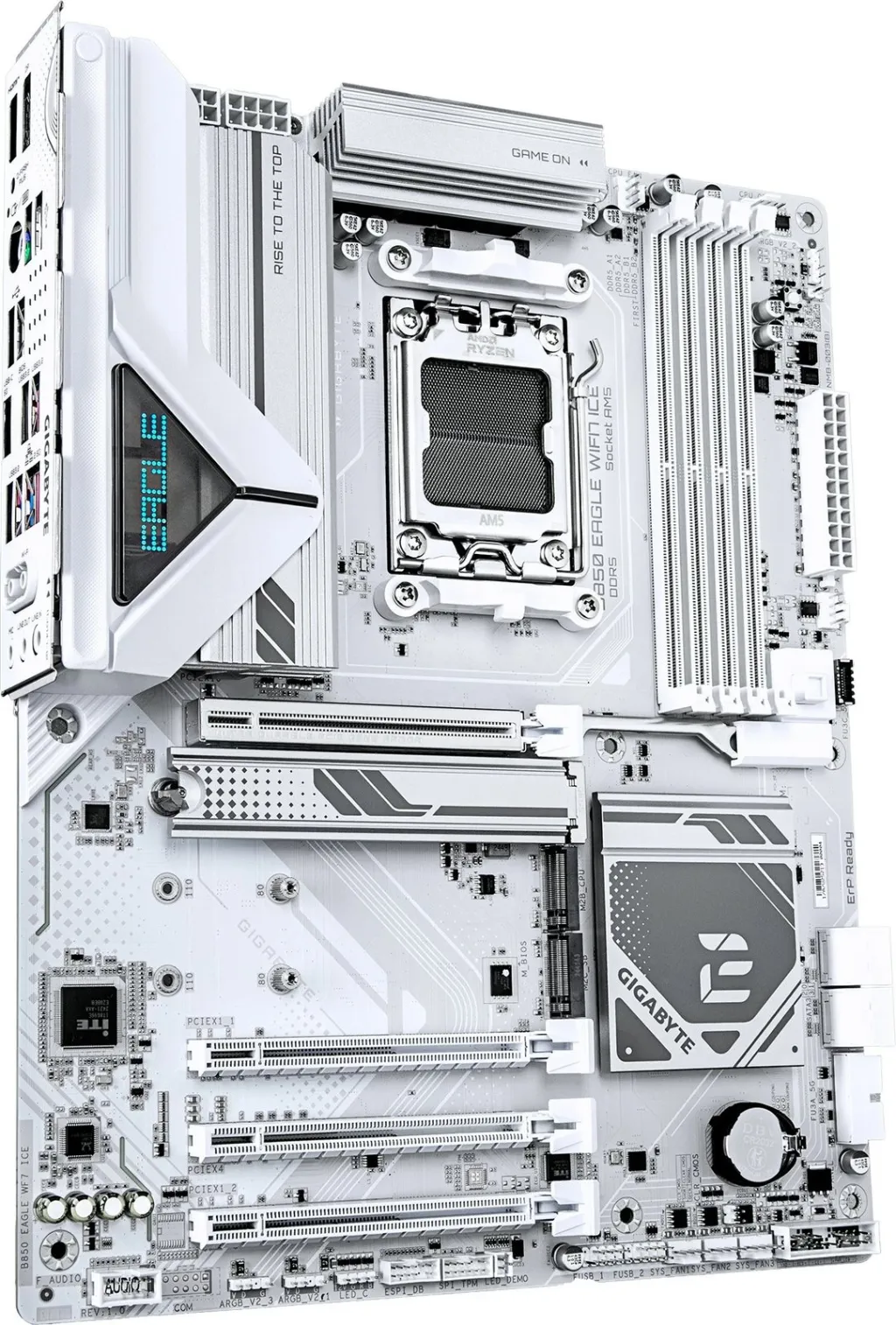 Pllakë amë Gigabyte B850 EAGLE WIFI7 ICE, Socket AM5, DDR5, PCIe 5.0, WIFI 7, e bardhë - 3