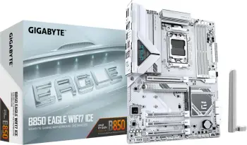 Pllakë amë Gigabyte B850 EAGLE WIFI7 ICE, Socket AM5, DDR5, PCIe 5.0, WIFI 7, e bardhë