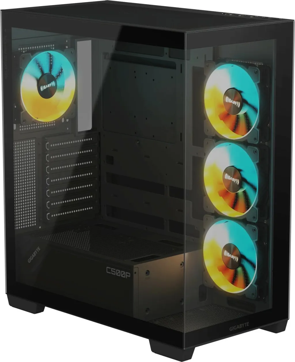 Kasë Gigabyte GB-C500P ST RGB, midi tower, e zezë - 6