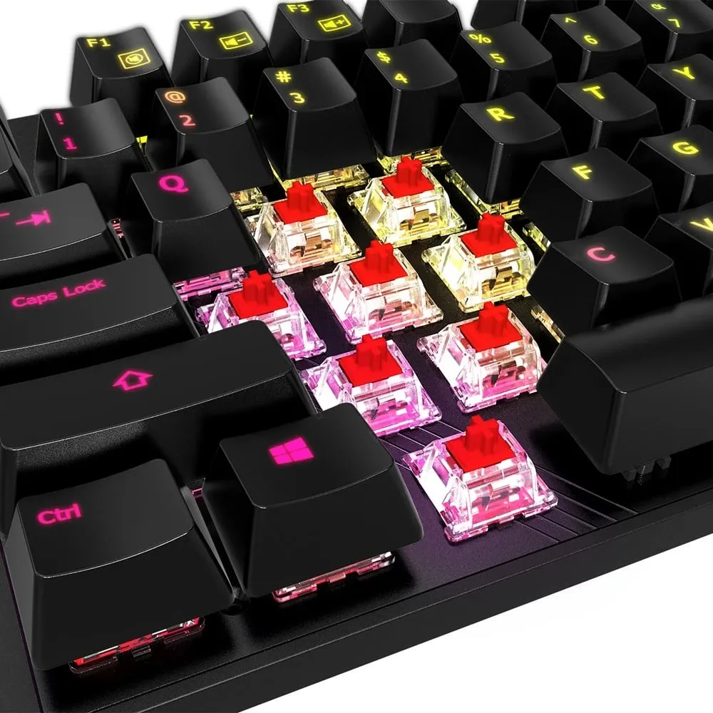 Tastierë mekanike Gigabyte AORUS K1, Cherry MX Red, RGB, full-size, e zezë - 1