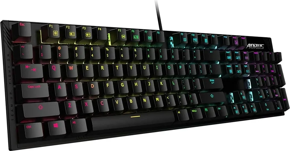 Tastierë mekanike Gigabyte AORUS K1, Cherry MX Red, RGB, full-size, e zezë - 2