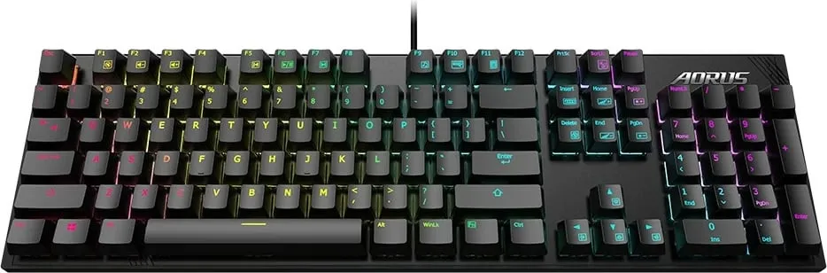 Tastierë mekanike Gigabyte AORUS K1, Cherry MX Red, RGB, full-size, e zezë - 4