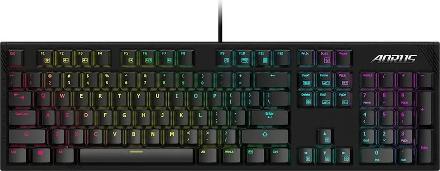 Tastierë mekanike Gigabyte AORUS K1, Cherry MX Red, RGB, full-size, e zezë - 6