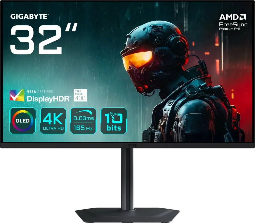 Monitor gaming GIGABYTE MO32U, 31.5", OLED 4K UHD, 165Hz, i zi - 1