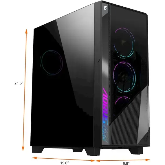Shtëpizë E Zbrazet Gigabyte Aorus C500 Glass, Zi - 10