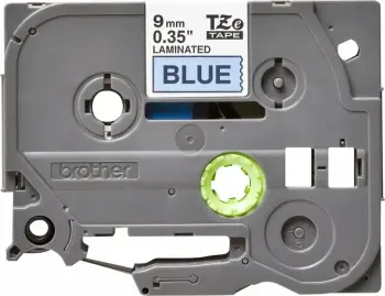 Kasetë etiketuese Brother TZe-521, 9mm, tekst i zi në blu, 8m