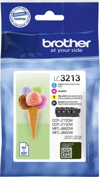 Set bojë printeri, Brother LC-3213VAL, standard, CMYK, paketë 4