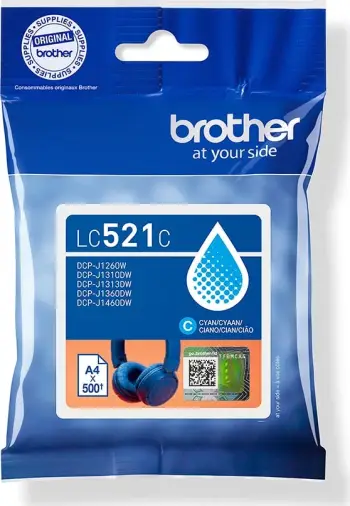 Kartush bojë, Brother, LC-521C, standard, cian