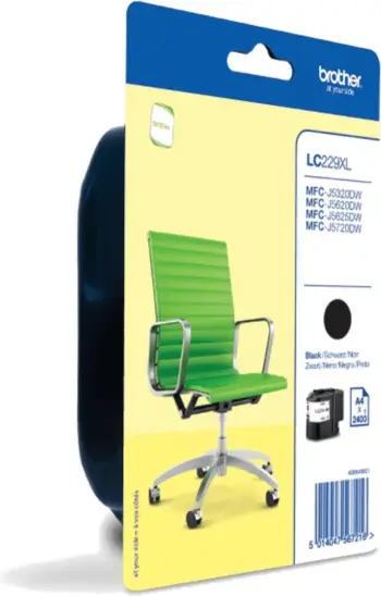 Kasetë boje, Brother, LC229XLBKBP (LC-229XL), kapacitet i lartë XL, e zezë