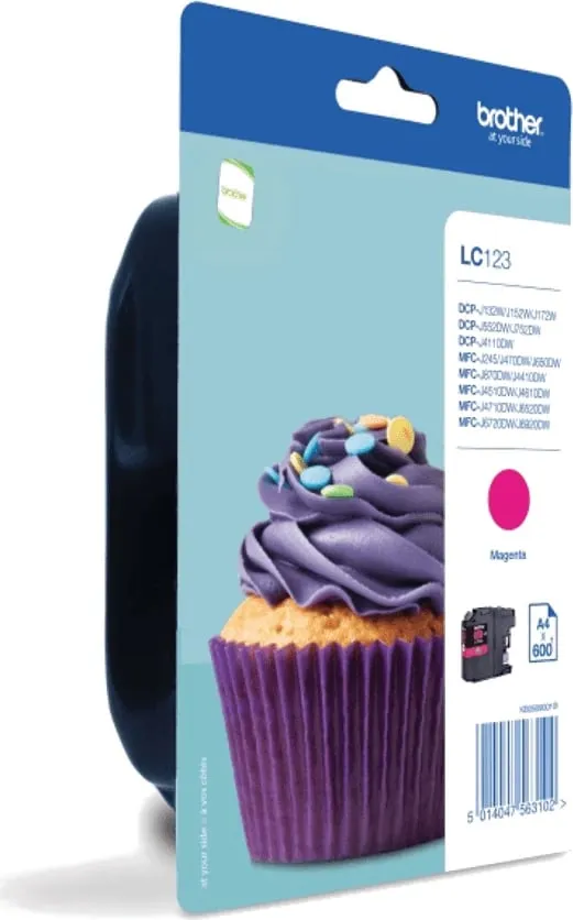 Kartush boje, Brother, LC-123MBP, standard, magenta - 1