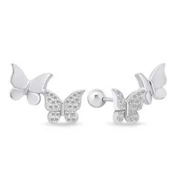 Vathё Brilio Silver Butterflies EA631W